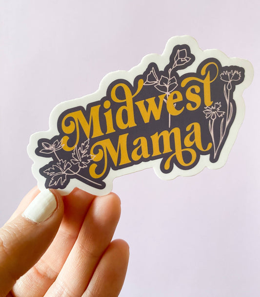 Midwest Mama Floral Vinyl Sticker